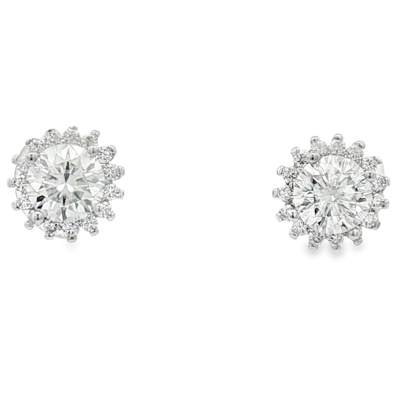 Orecchini Moissanite- Orecchini Donna Argento 925