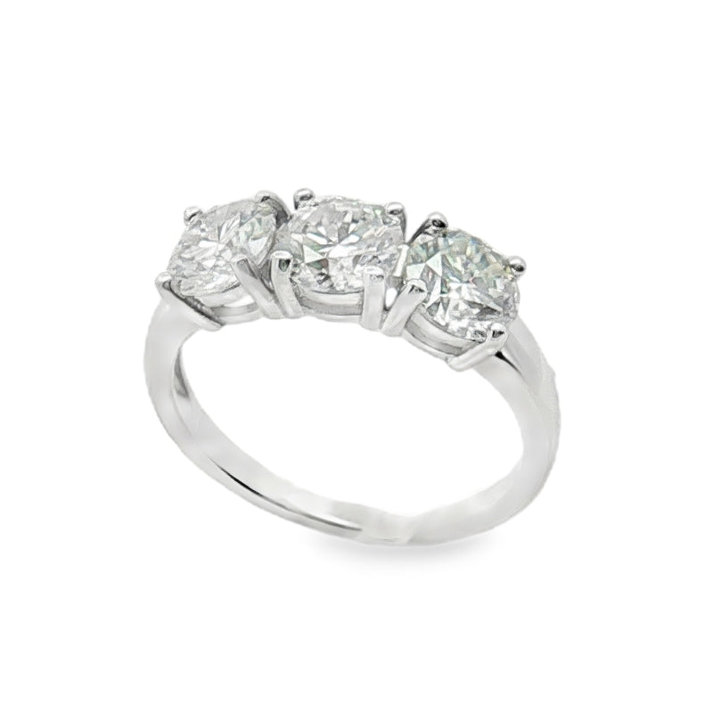 Anello Mar – Trilogy Moissanite 3 Pietre 5mm | Argento 925 (Copia)