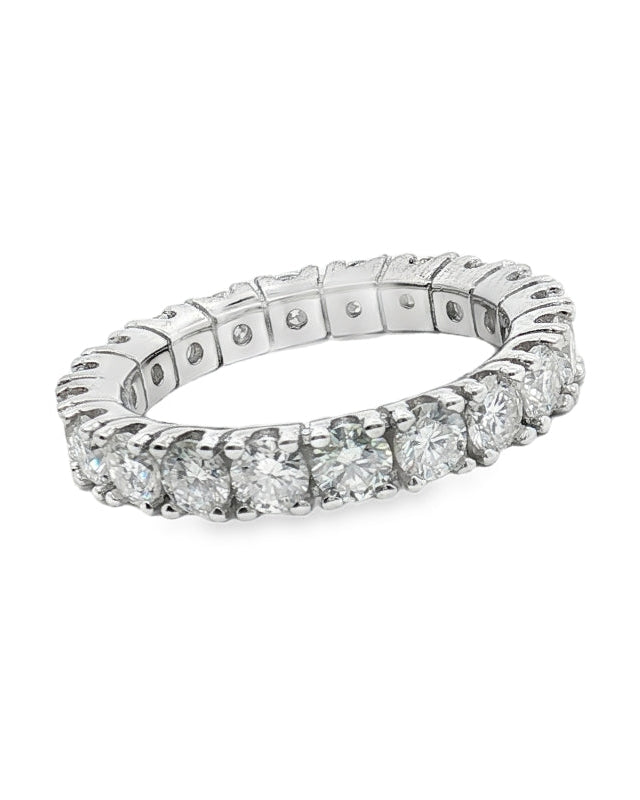 Anello Violetta – Eternity Moissanite 2.5mm | Argento 925 | Certificato