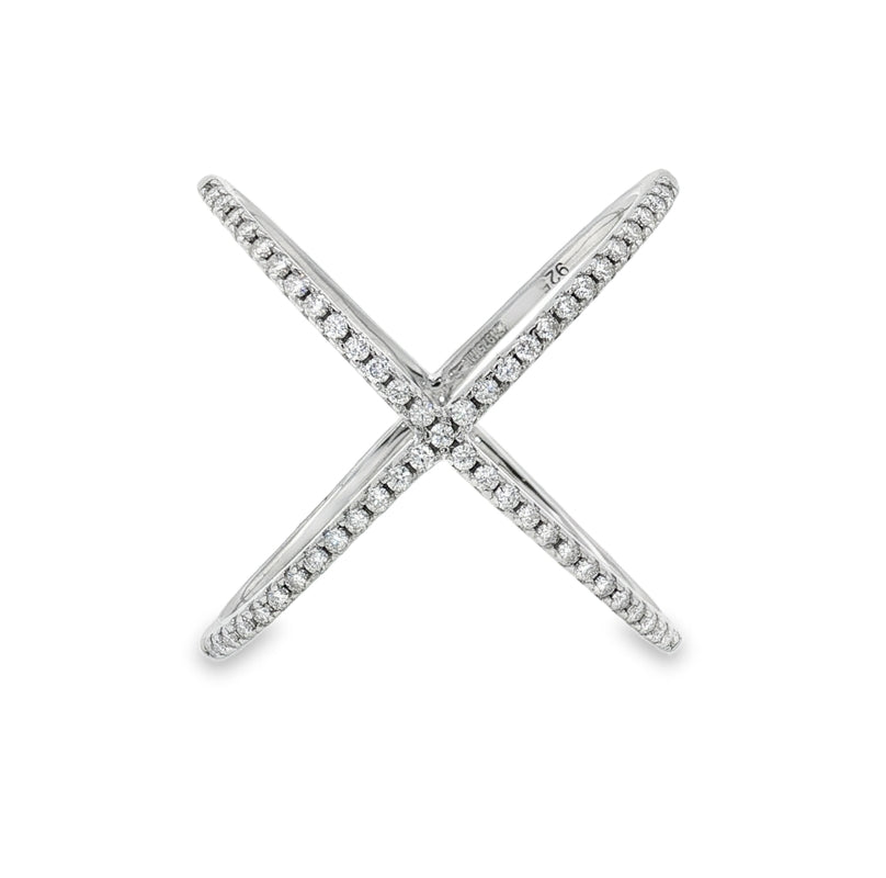 Anello Asia- Anello in Moissanite a X - Donna Argento 925