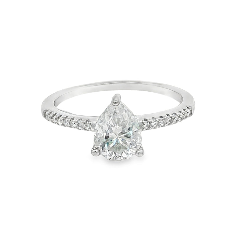 Anello Zagara – Solitario Moissanite 6*8mm 3 Griffe | Argento 925