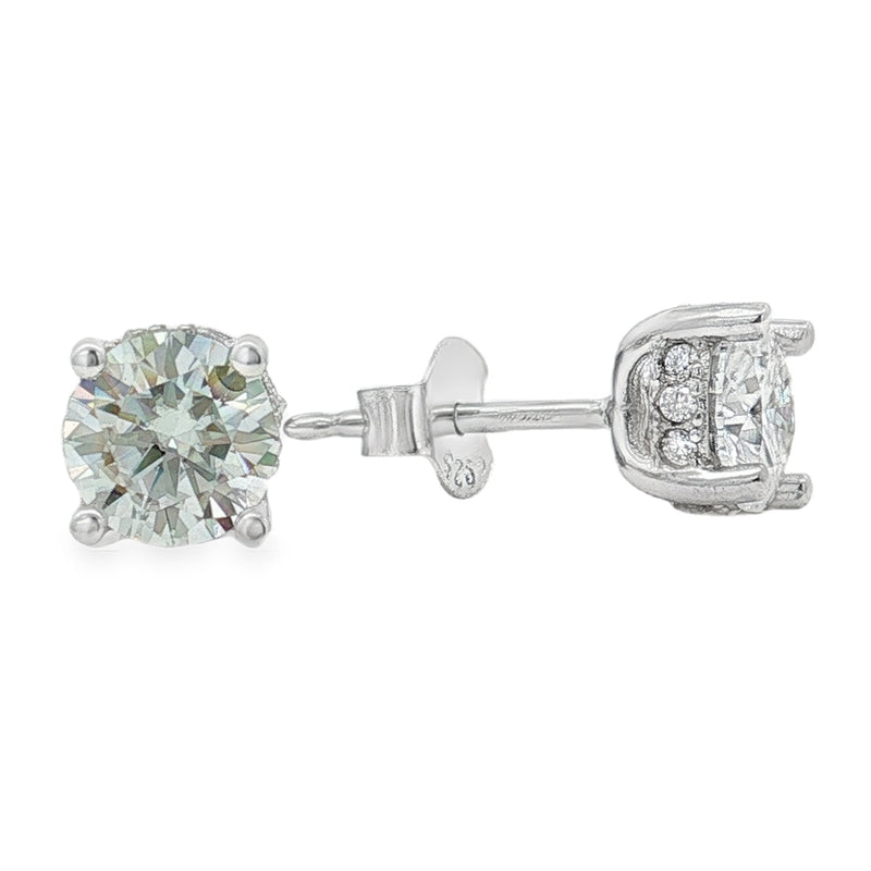 Orecchini Punto Luce Moissanite Odette – Argento 925 | 5mm 6mm