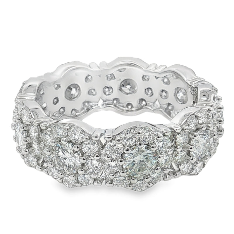 Anello Fauna –Eternity Moissanite con cerchi Pavé| Argento 925