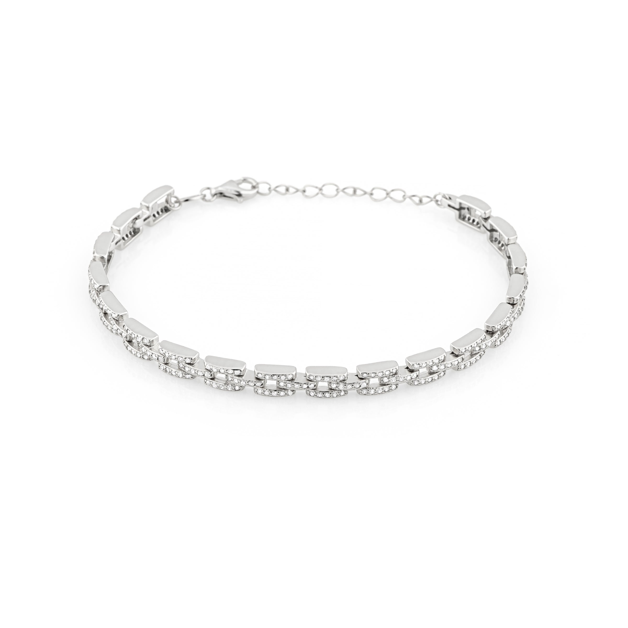 Braccialetto Pavè di Zirconi Bianchi - Bracciale Donna Argento 925