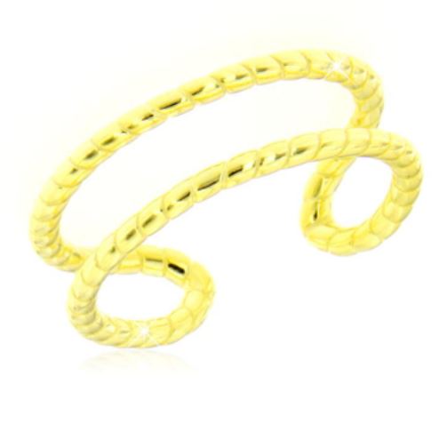 Anello Doppio Filo Regolabile Zhavia - Anello Donna Oro Placcato 18K
