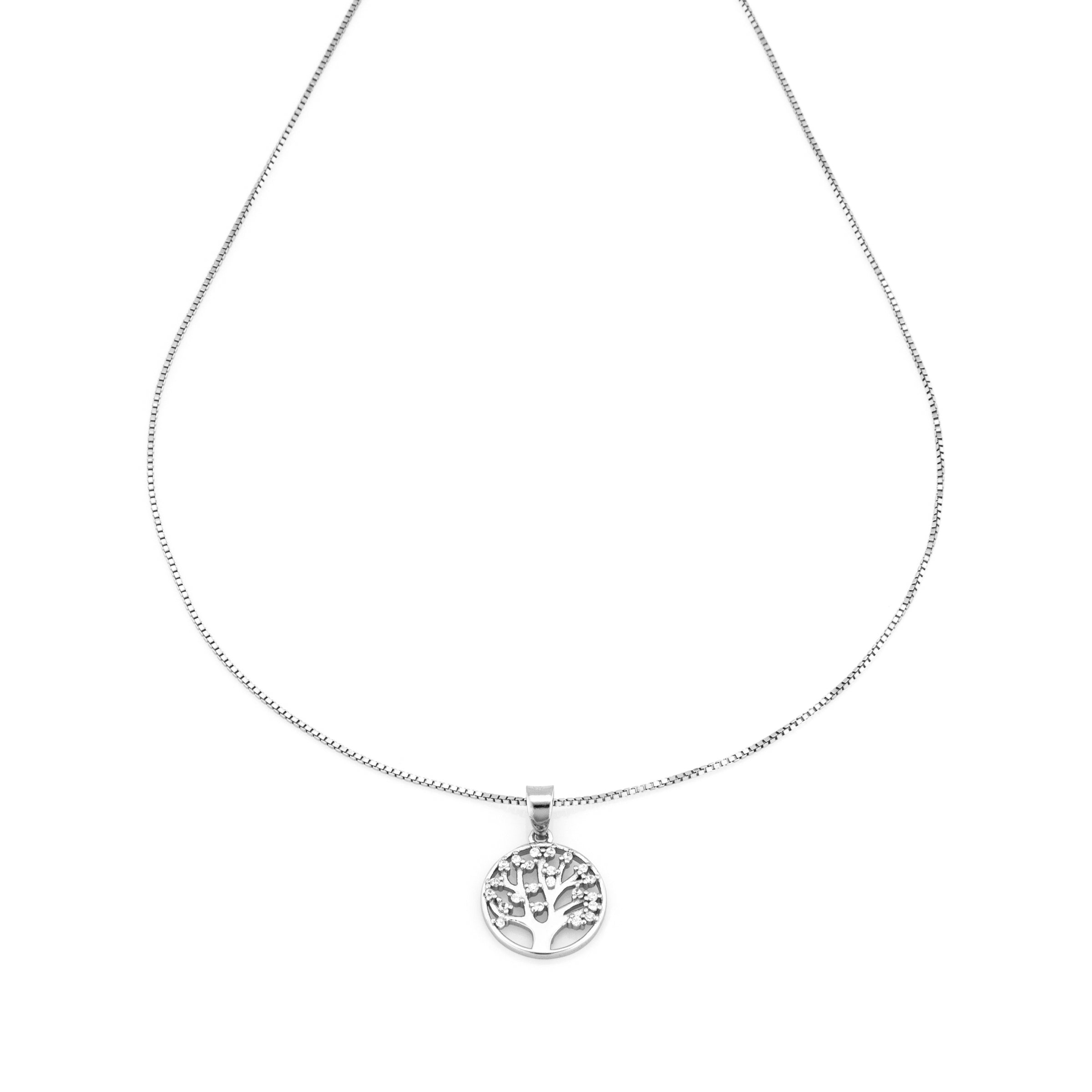 Collana Albero Della Vita 12mm - Collanina Donna Argento 925