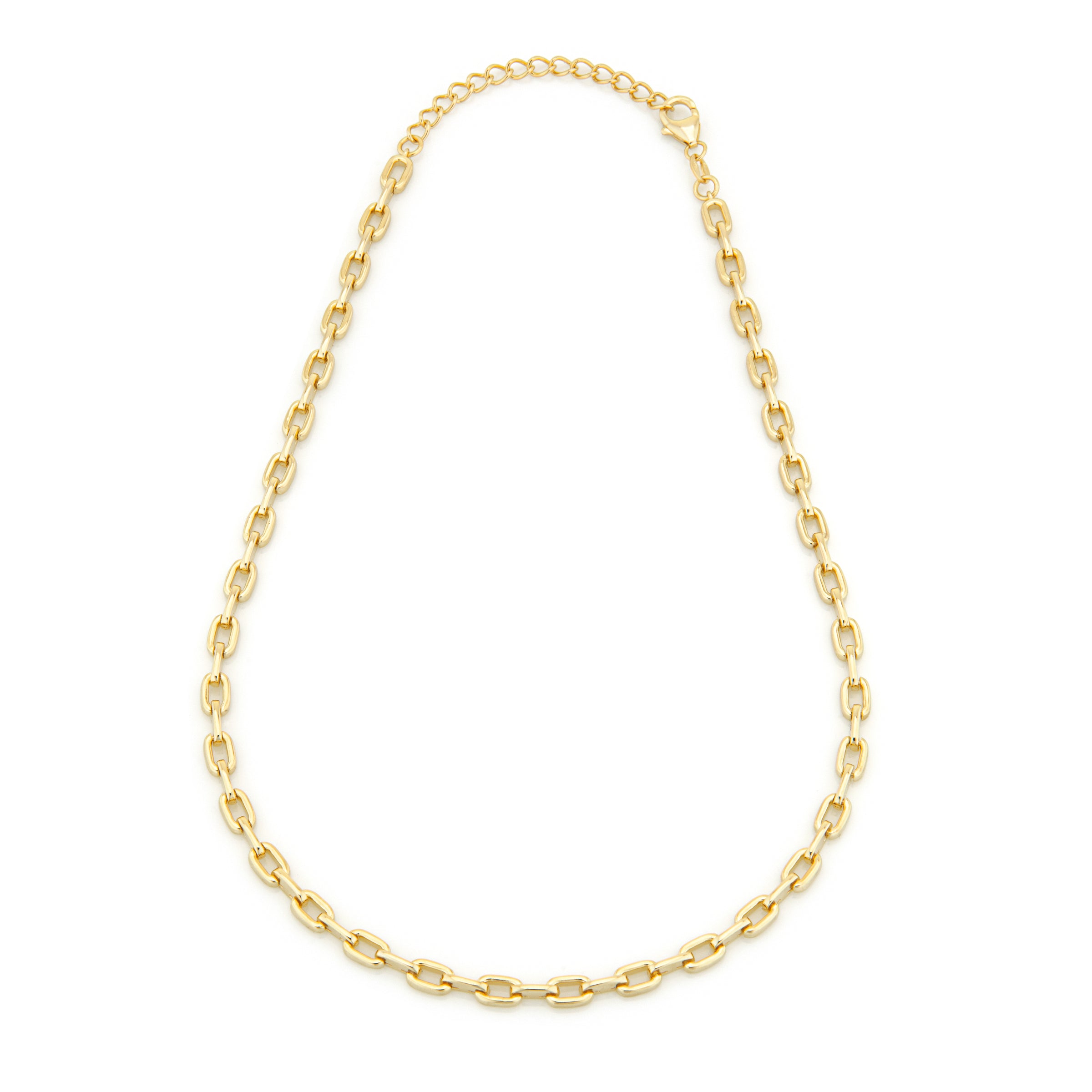 Collana Catena Rettangolare Vittoria - Collana Donna Oro Placcato 18K