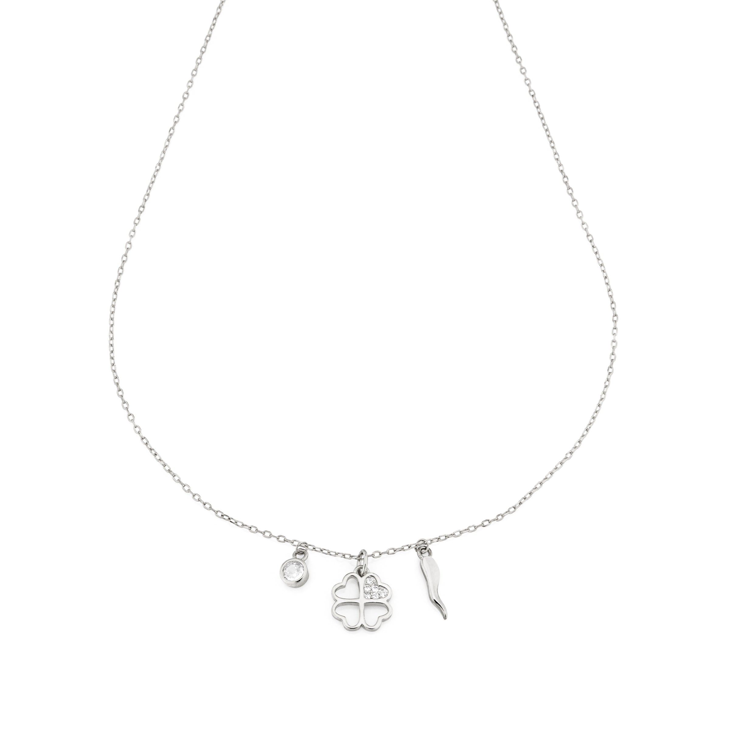 Collana Pendenti Portafortuna - Collanina Donna Argento 925