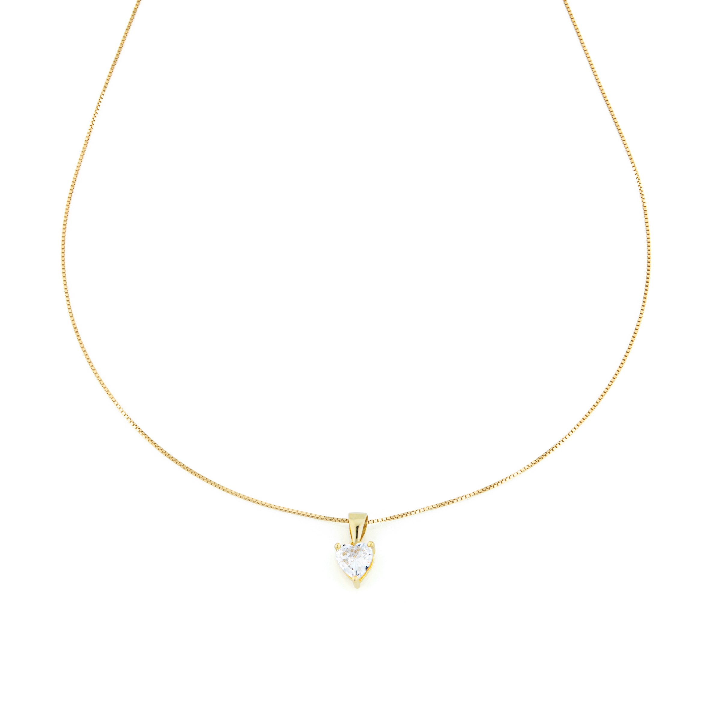 Collanina Punto Luce Cuore 4mm - Collanina Donna Oro Placcato 18K