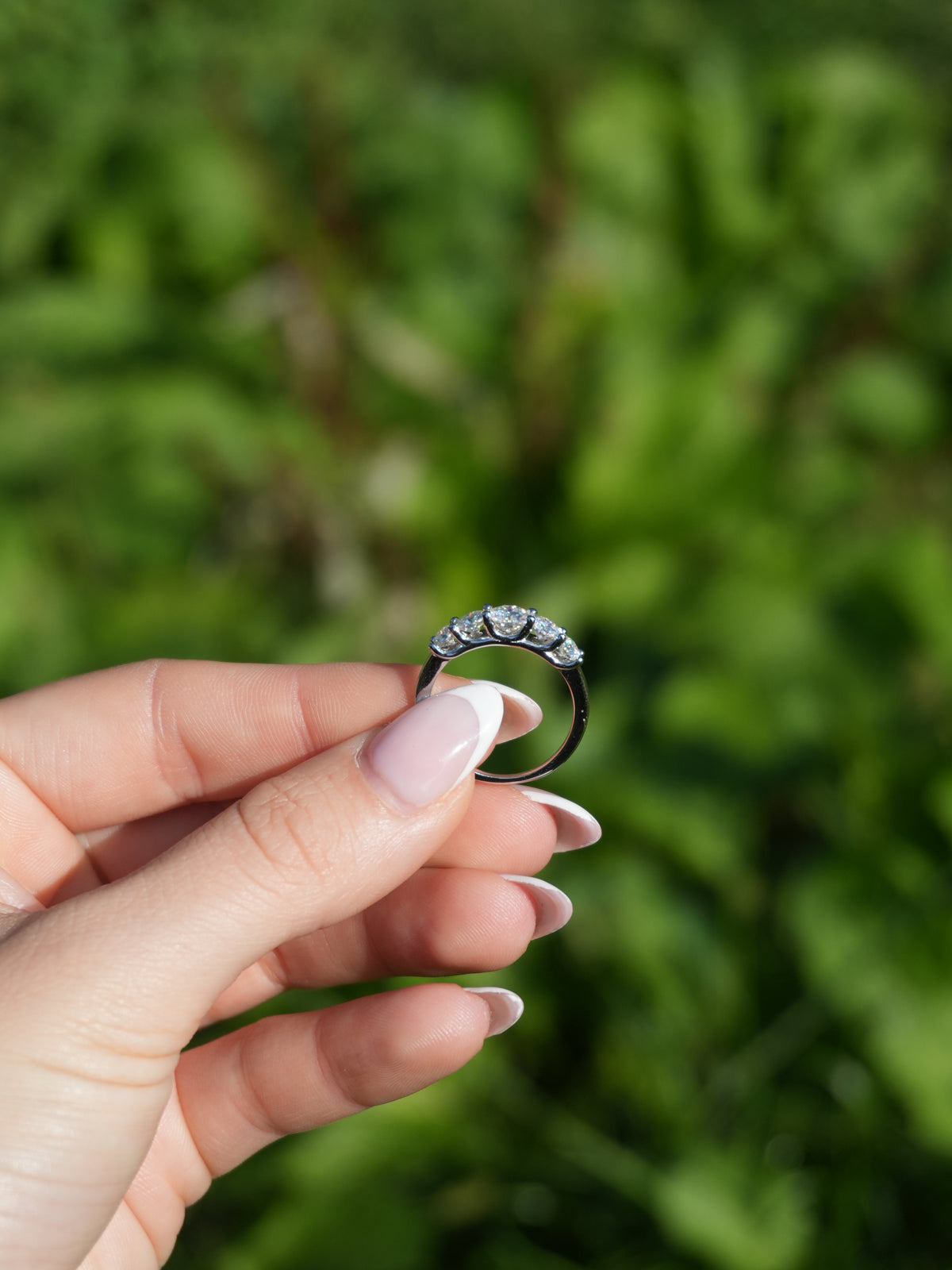 Anello Ayrèl – Anello Moissanite Riviera 5 Pietre degrade | Argento 925