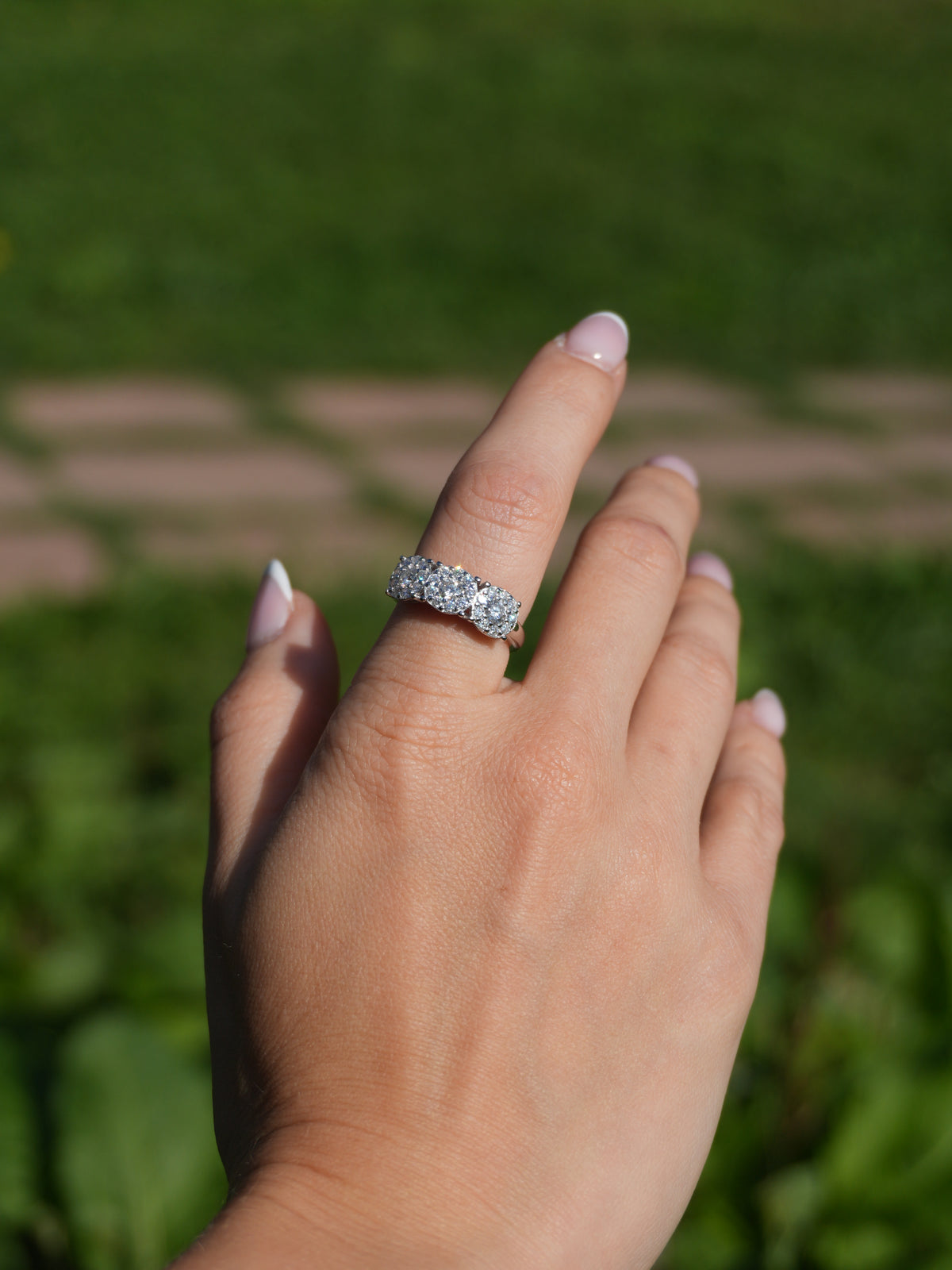 Anello Vivienne– Trilogy Moissanite 3 cerchi Pavé| Argento 925