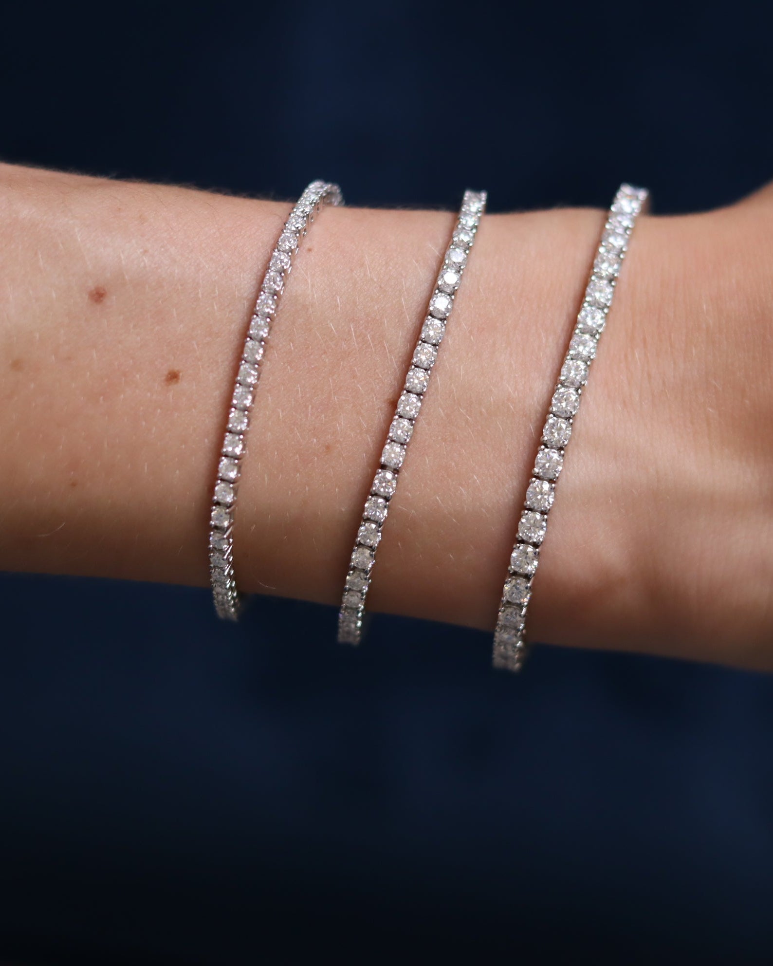 Braccialetto Tennis Unisex – Bracciale Moissanite Tutto Pietre | Argento 925 Rodiato