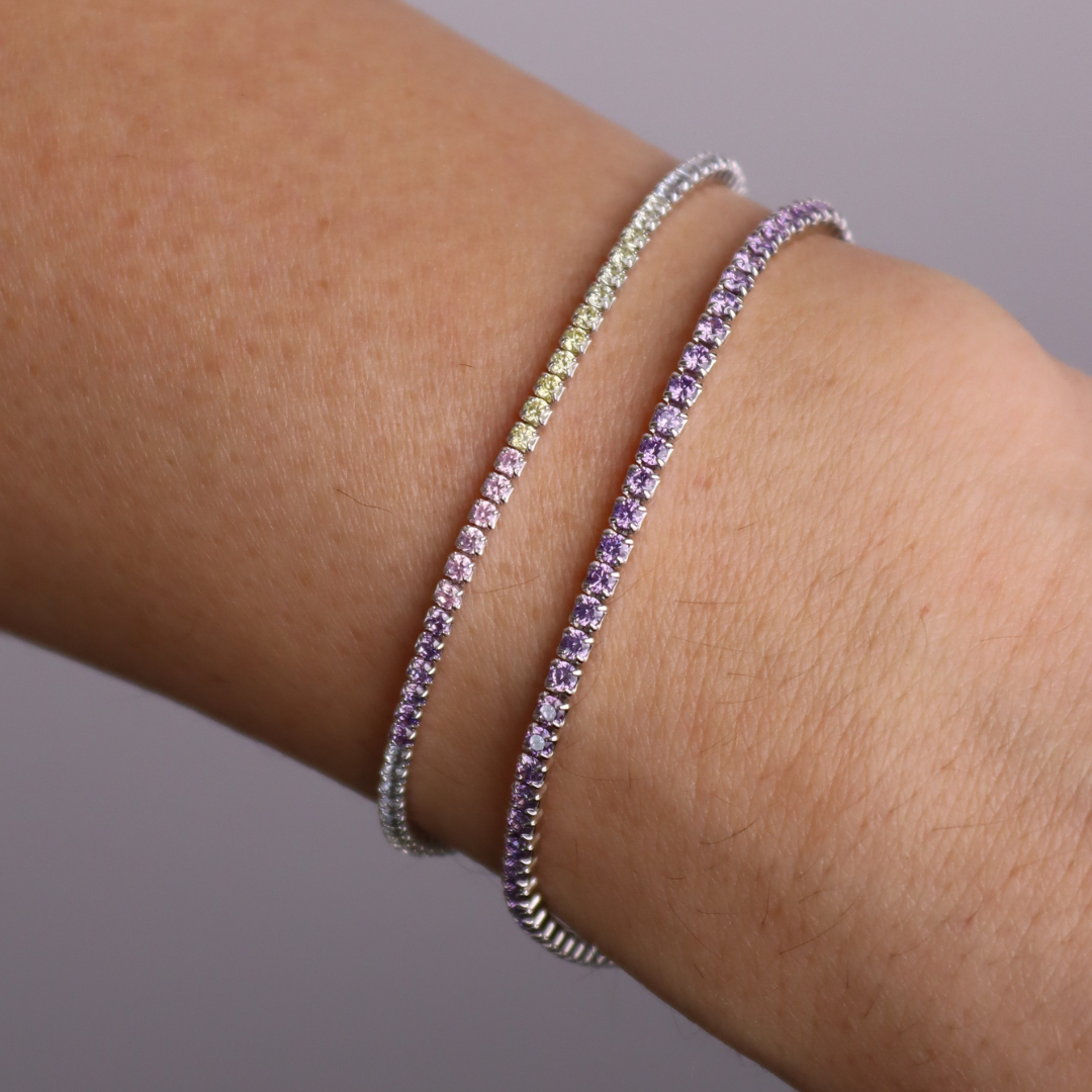 Braccialetto Tennis Multicolor Elide - Bracciale Donna Argento 925