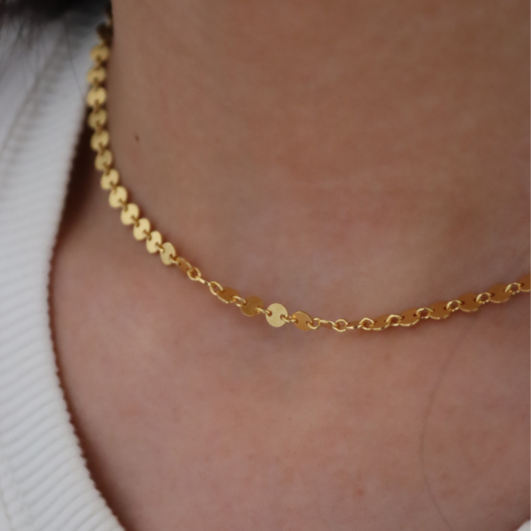 Collana Dischetti Paola - Collanina Donna Oro Placcato