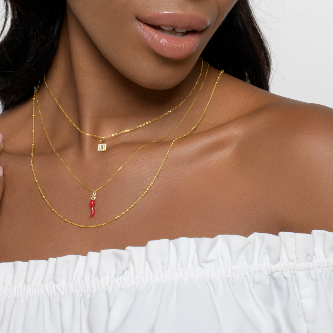 Collana Lucchetto Rhea - Collanina Donna Oro Placcato 18K