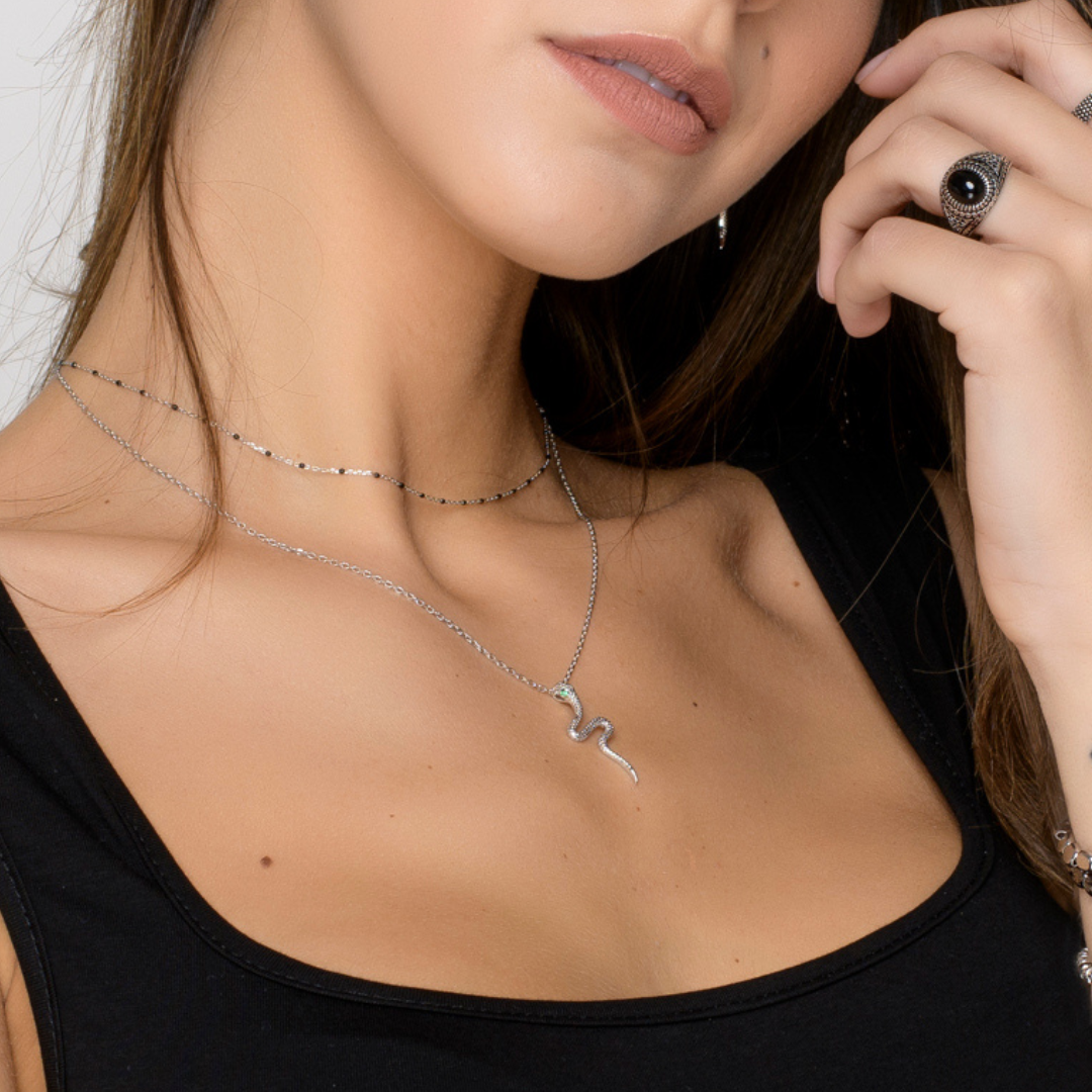 Collana Serpente Penelope - Collanina Donna Argento 925