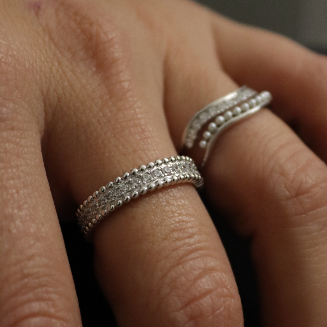 Anello Fedina Regolabile Ambra - Anello Donna Argento 925