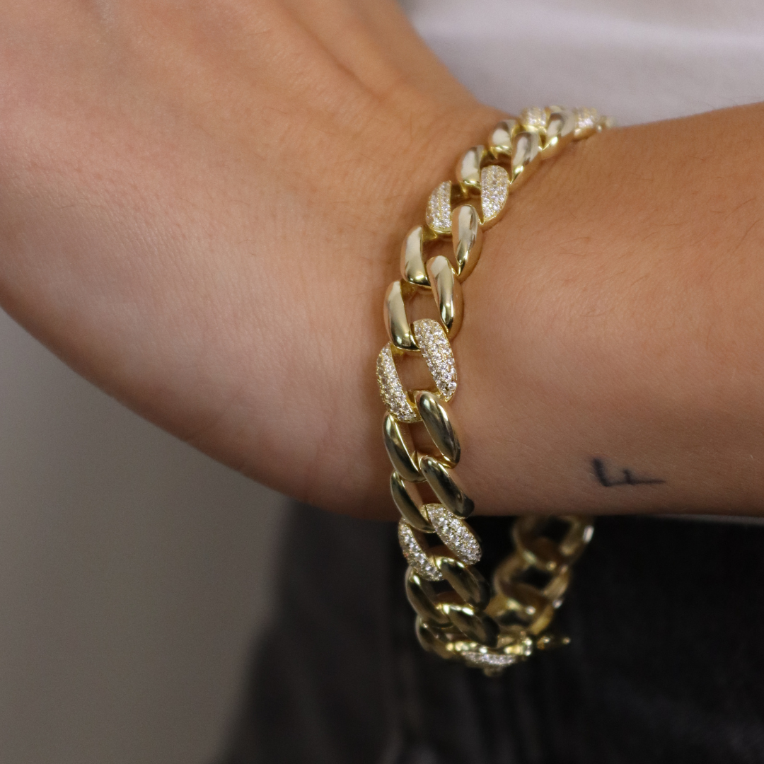Bracciale Groumette Alternata Dalia - Bracciale Donna Argento