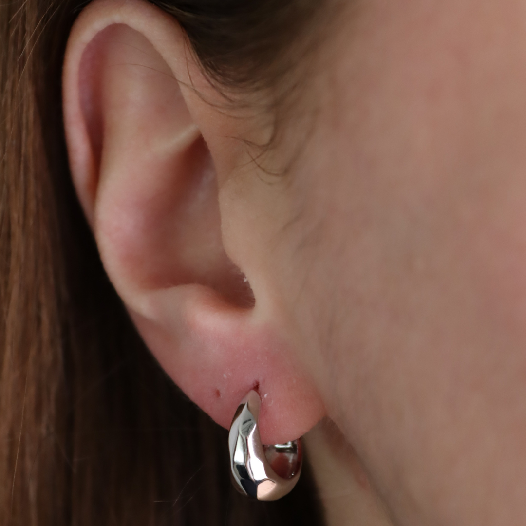 Orecchini Hoop Ovali Lavorati Nikki - Orecchini Donna Argento 925