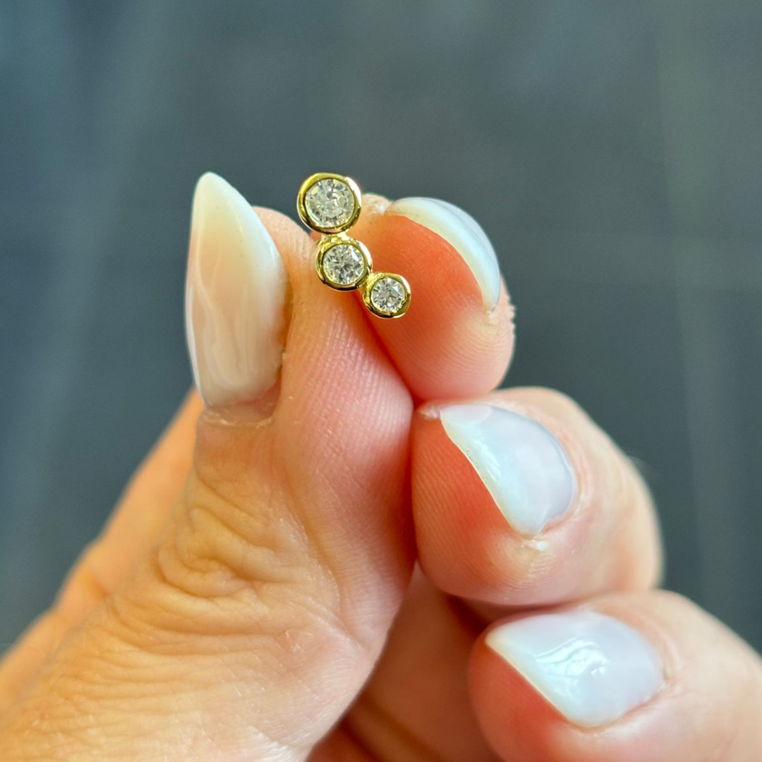 Piercing Punti Luce - Orecchini Donna Oro Placcato 18K