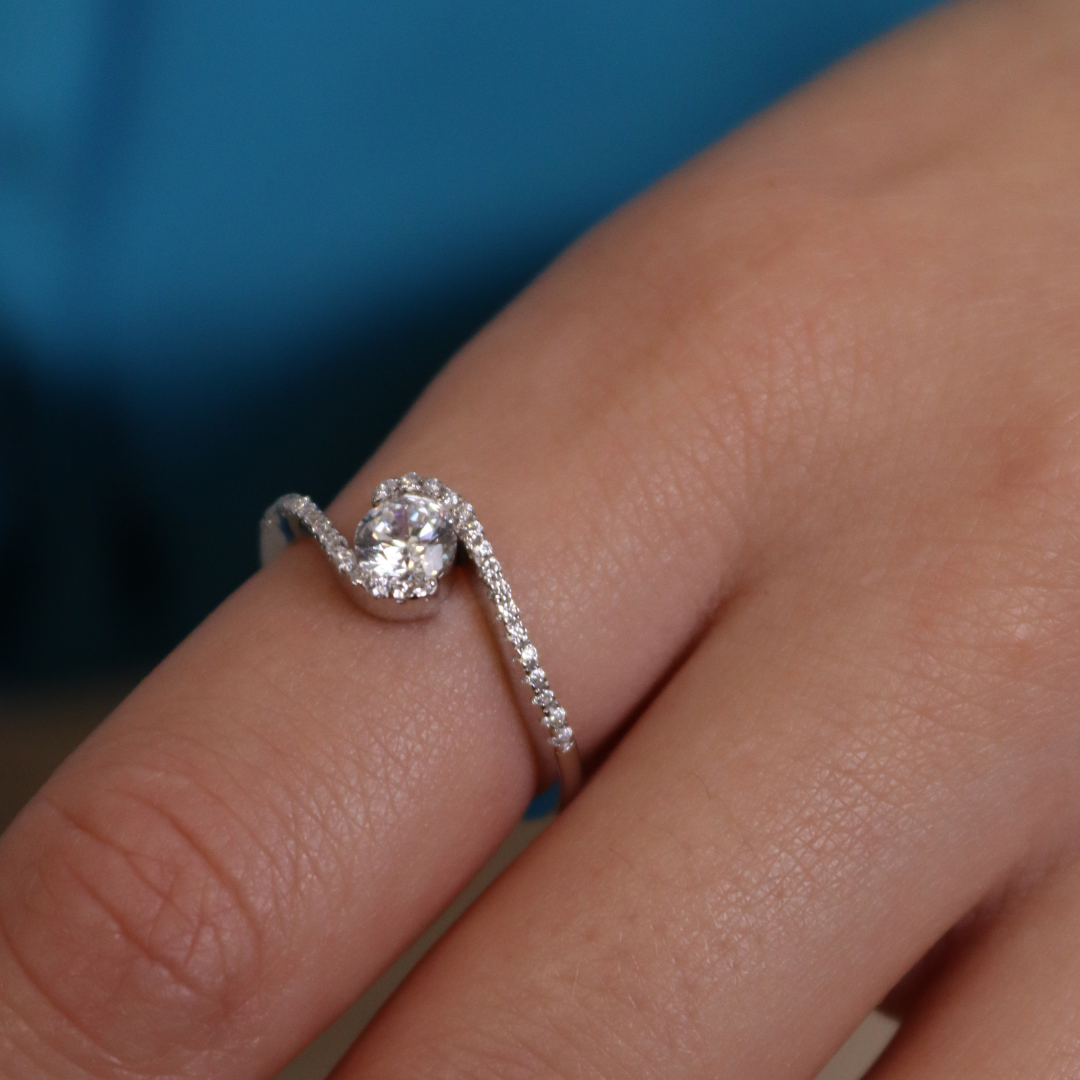 Gualiy Anello Argento Sterling 925 Donna, Anello Fidanzamento - Foto 7