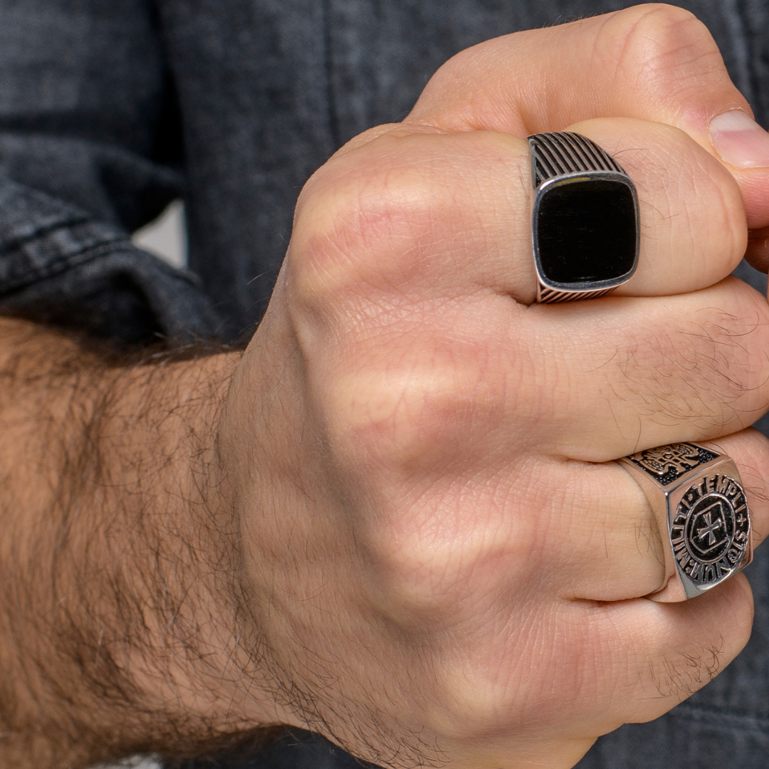 Anello Templare Tommaso - Anello Uomo Argento 925