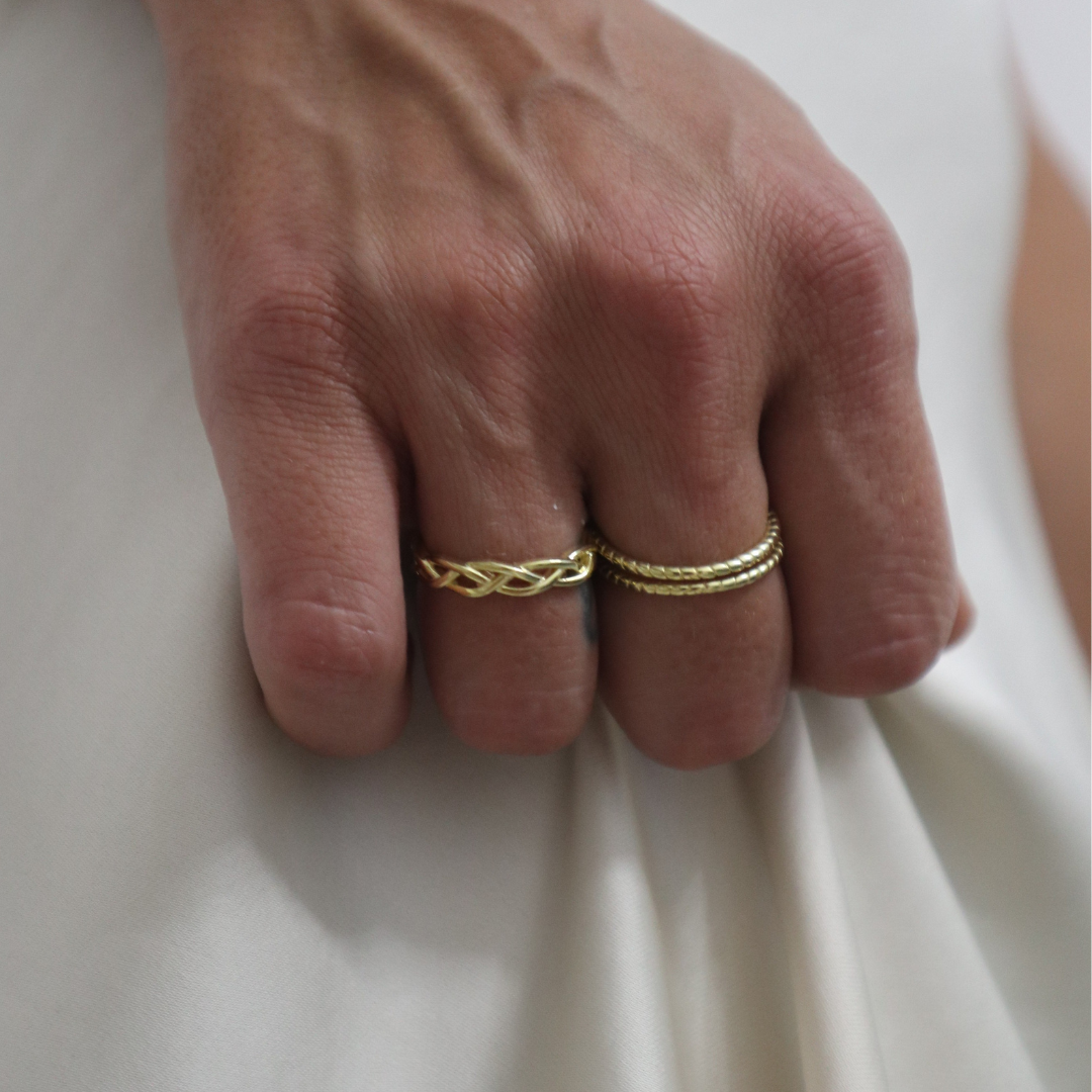 Anello Doppio Filo Regolabile Zhavia - Anello Donna Oro Placcato 18K