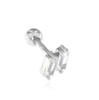 Piercing Zirconi Baguette - Orecchini Donna Argento 925