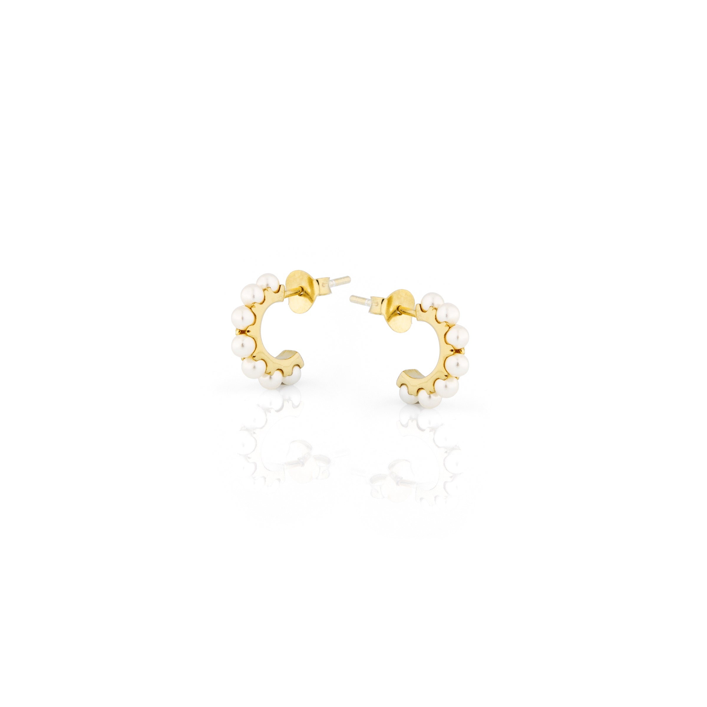 Orecchini Perle Mini Mirella- Orecchini Donna Oro Placcato 18K