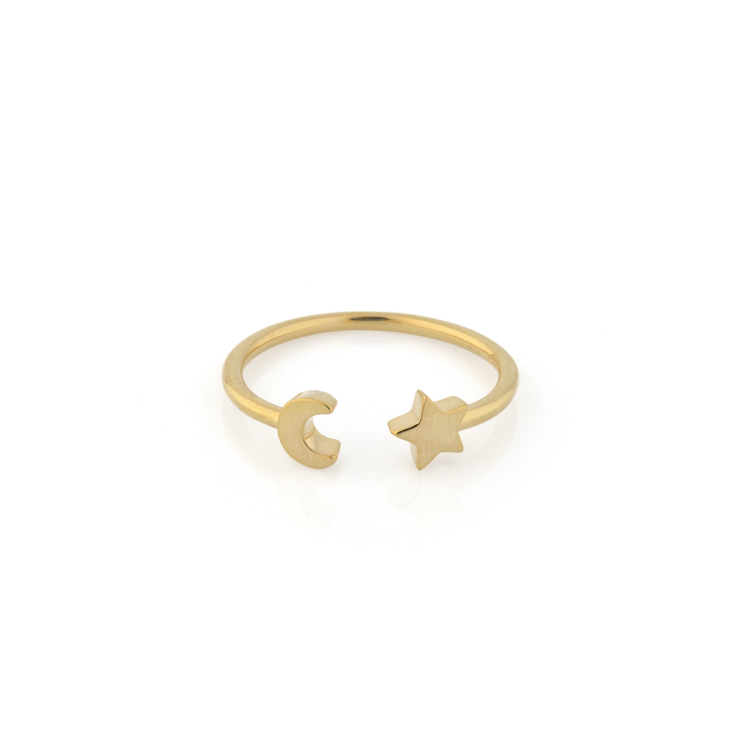 Anello Stella E Luna Miriam - Anello Donna Oro Placcato 18K