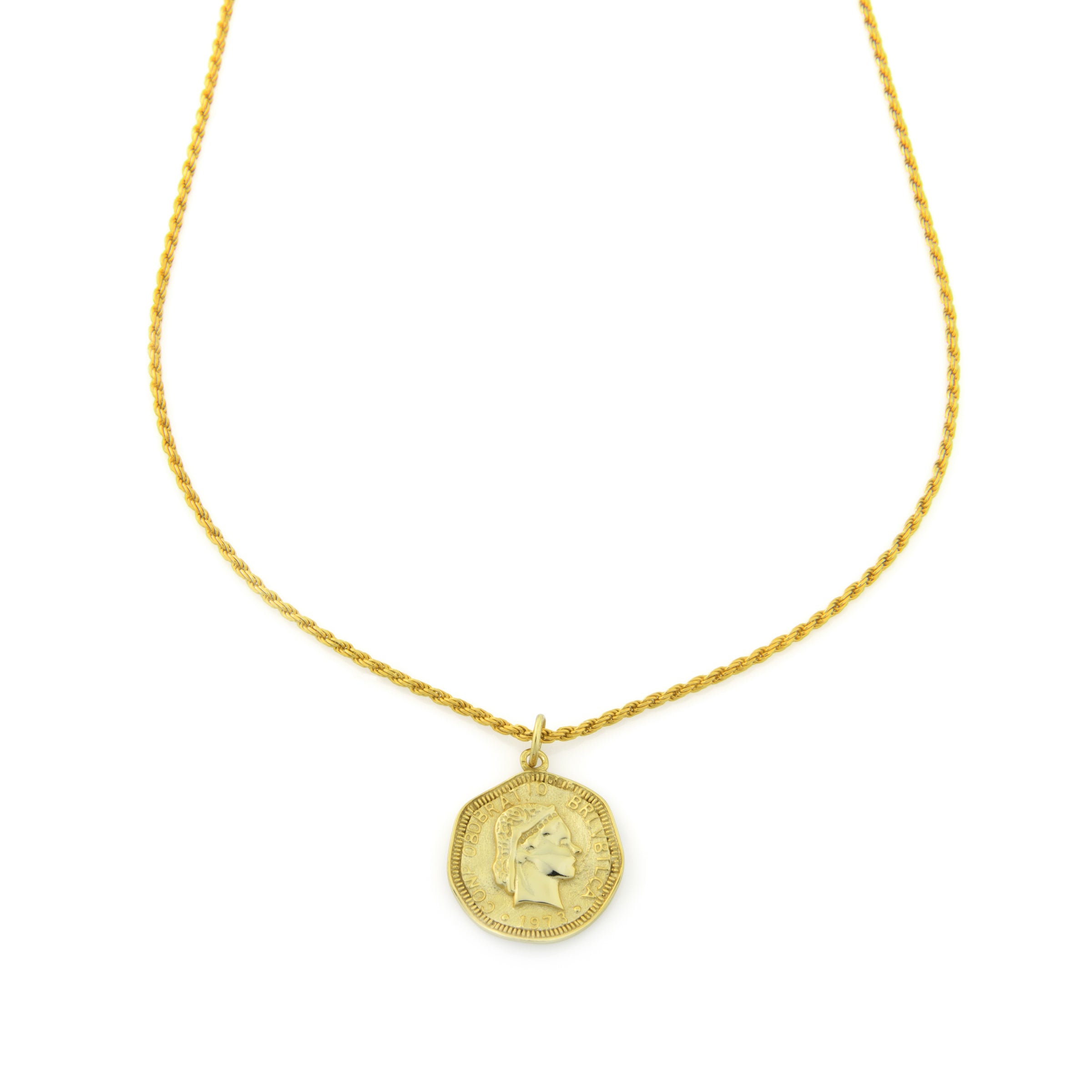 Collana Moneta Lavinia - Collana Donna Oro Placcato 18K