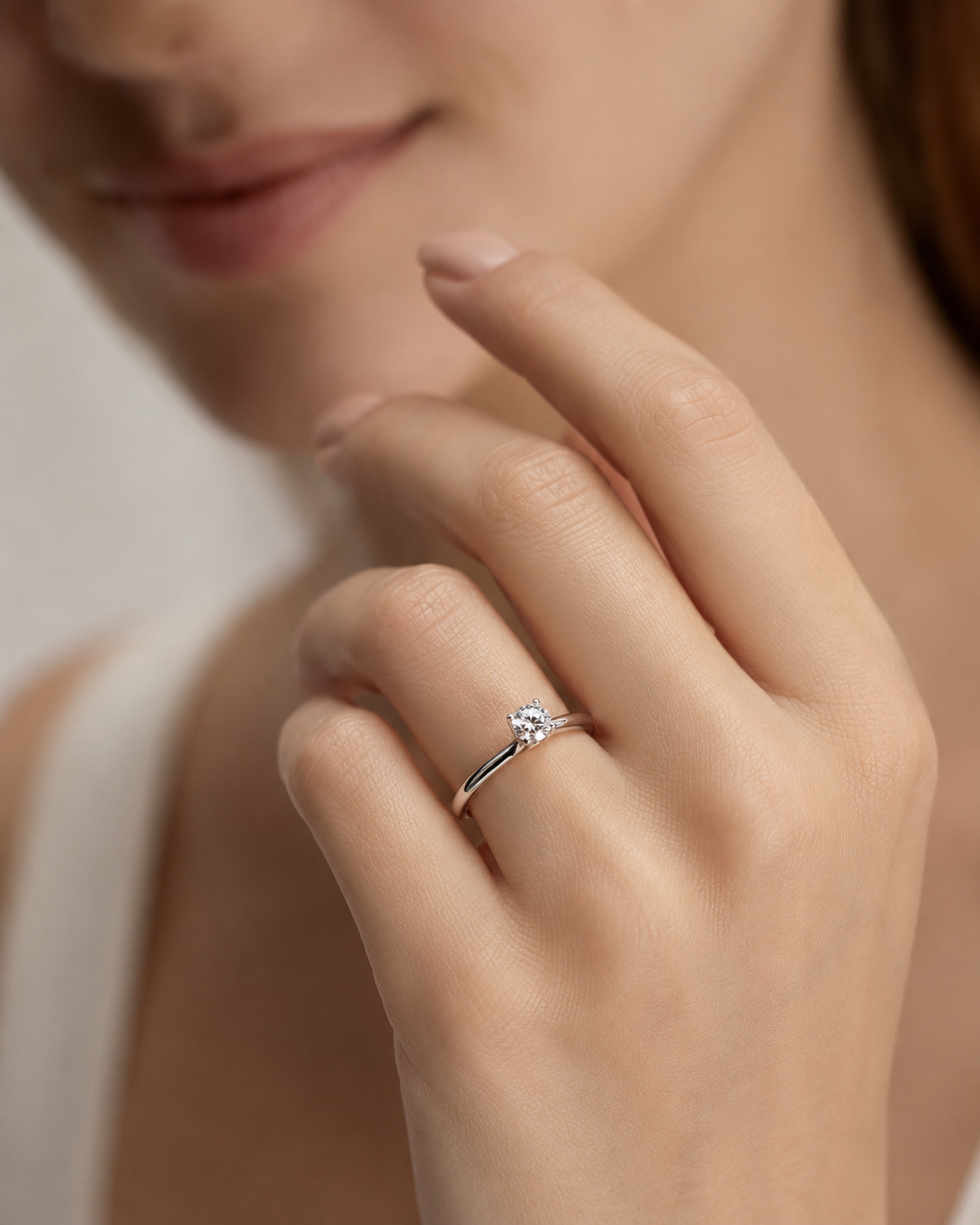 Anello Ninfea Moissanite