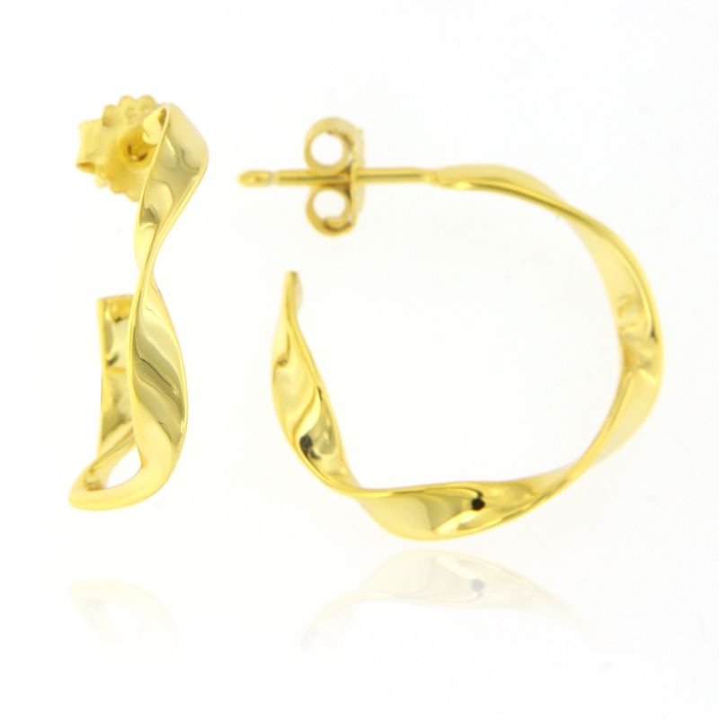 Orecchini Torchon 20mm - Orecchini Donna Oro Placcato 18K