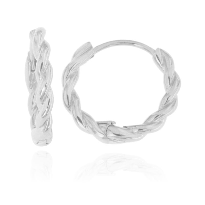 Orecchini Scattino Cerchio Torchon 20mm- Orecchini Donna Argento 925