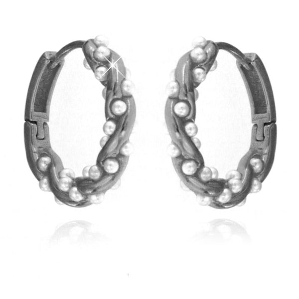 ORECCHINI etnici in argento 925 cerchio con punta - LAMIN ORECCHINI etnici in argento 925 cerchio con punta - LAMIN