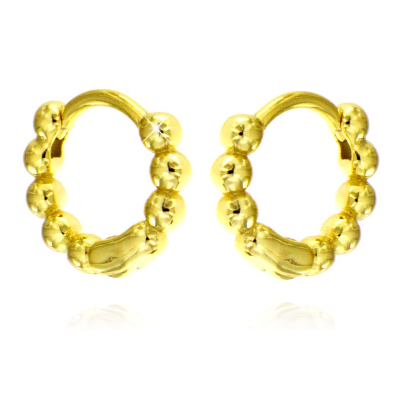 Orecchini Palline Lisce Clea - Orecchini Donna Argento 925 Oro Placcato 18K