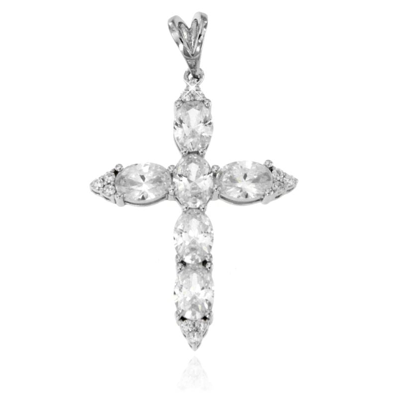 Collana Perle e croce Giorgia - Collanina Donna Argento 925