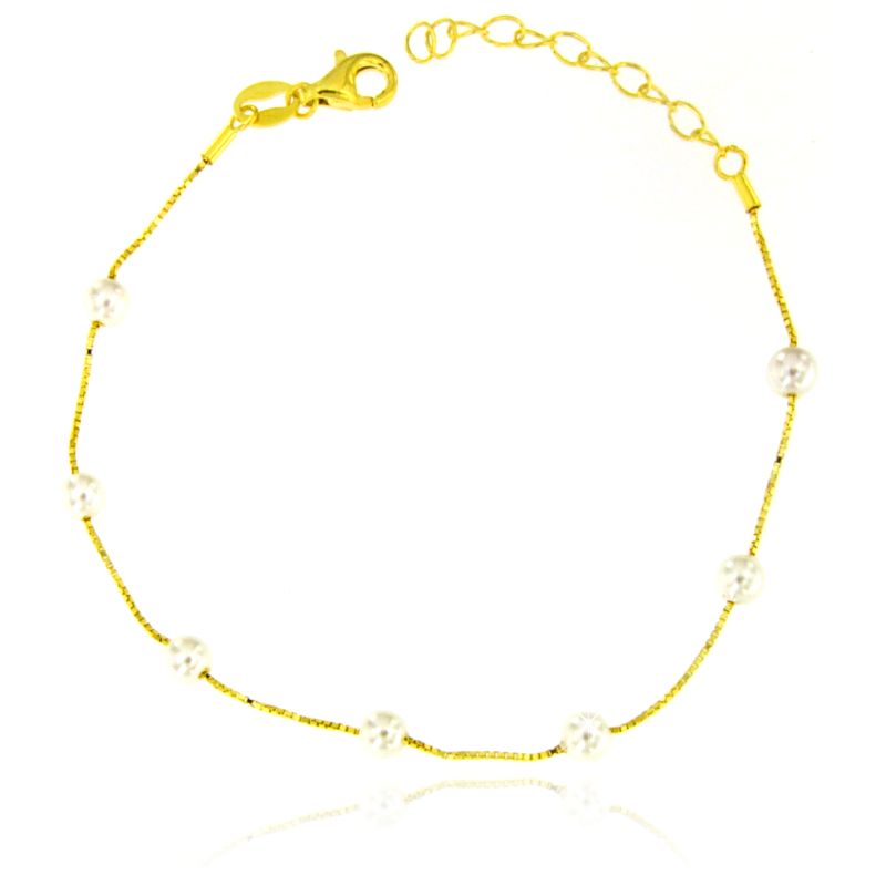 Braccialetto Con Perle - Bracciale Donna Argento 925