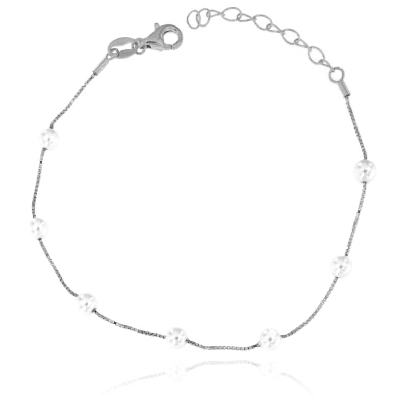 Braccialetto Con Perle - Bracciale Donna Argento 925