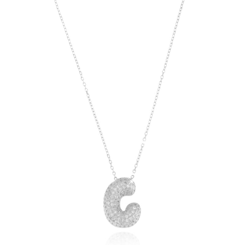 Collana Letter Bubble - Collanina Donna Argento 925