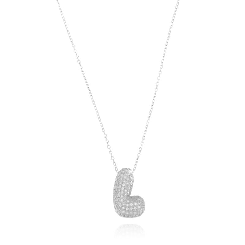 Collana Letter Bubble - Collanina Donna Argento 925