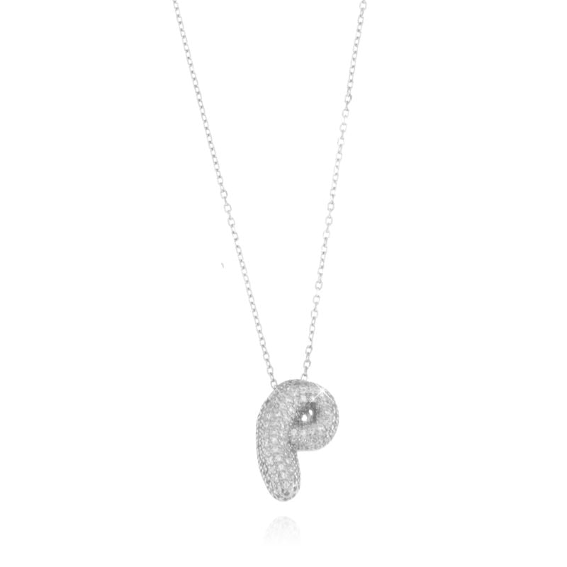 Collana Letter Bubble - Collanina Donna Argento 925