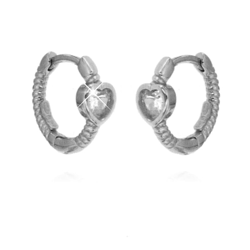 Orecchini Scattino con Cuore  - Orecchini Donna Argento 925