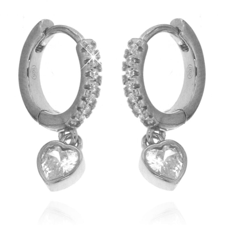 Orecchini con Pendente Cuore Kelly - Orecchini Donna Argento 925