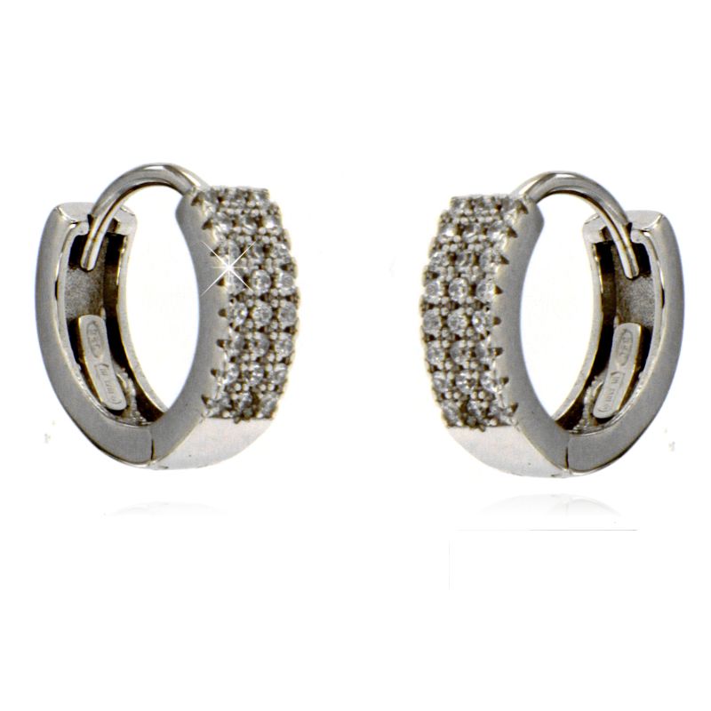 Orecchini a cerchio Tau- Orecchini Donna Argento 925