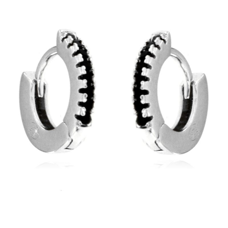 Orecchini Huggie Hoop Pave Alyssa - Orecchini Unisex Argento 925