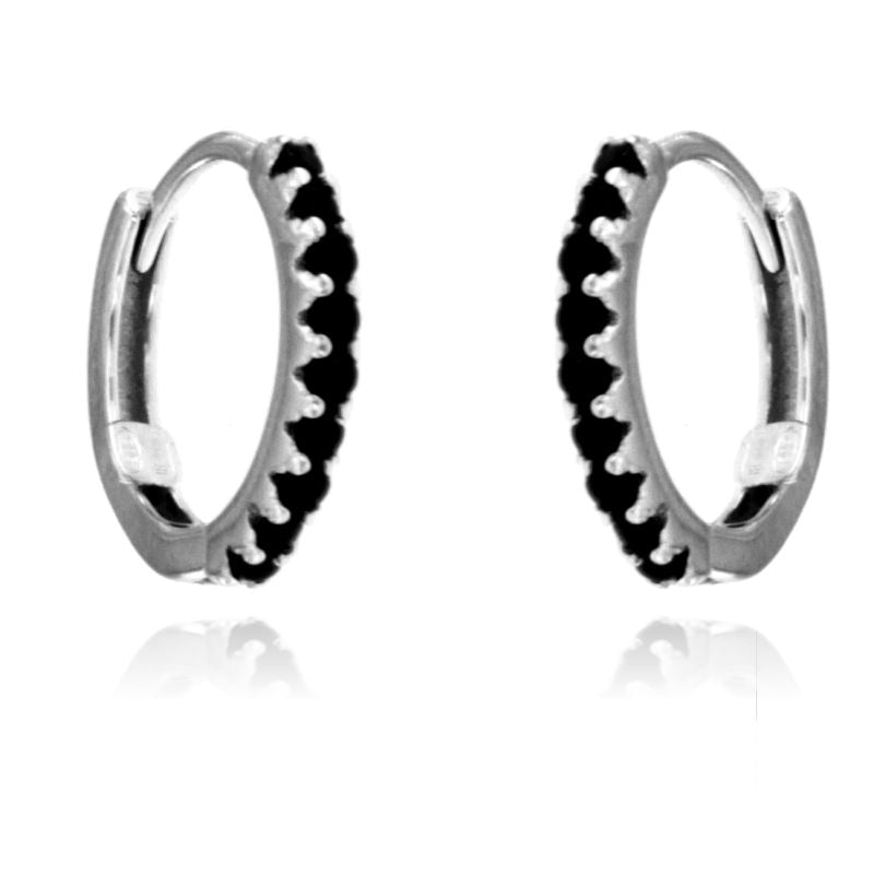 Orecchini Huggie Hoop Pave Alyssa - Orecchini Unisex Argento 925