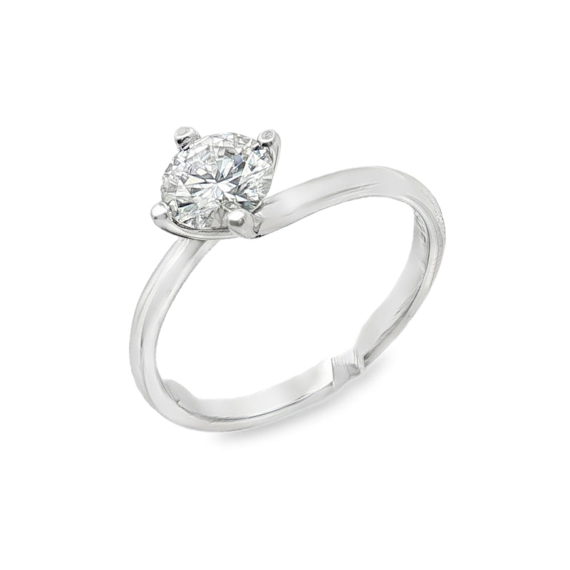 Anello Ortensia – Solitario Valentino Moissanite 6mm | Argento 925