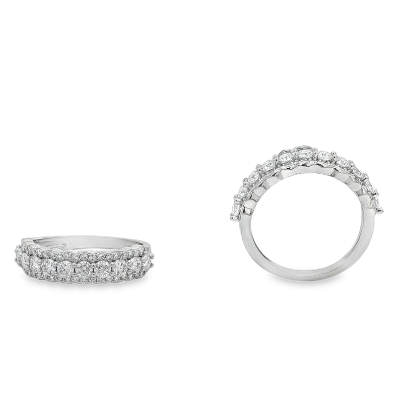 Anello Frangipane – Riviera Moissanite 11 Pietre 3mm Pavé | Argento 925