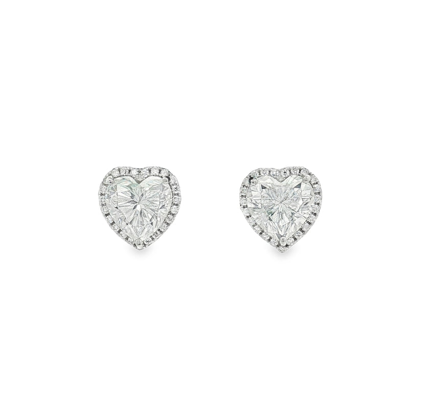 Orecchini Colette– Orecchini Moissanite a cuore a Lobo 7*7 mm | Argento 925